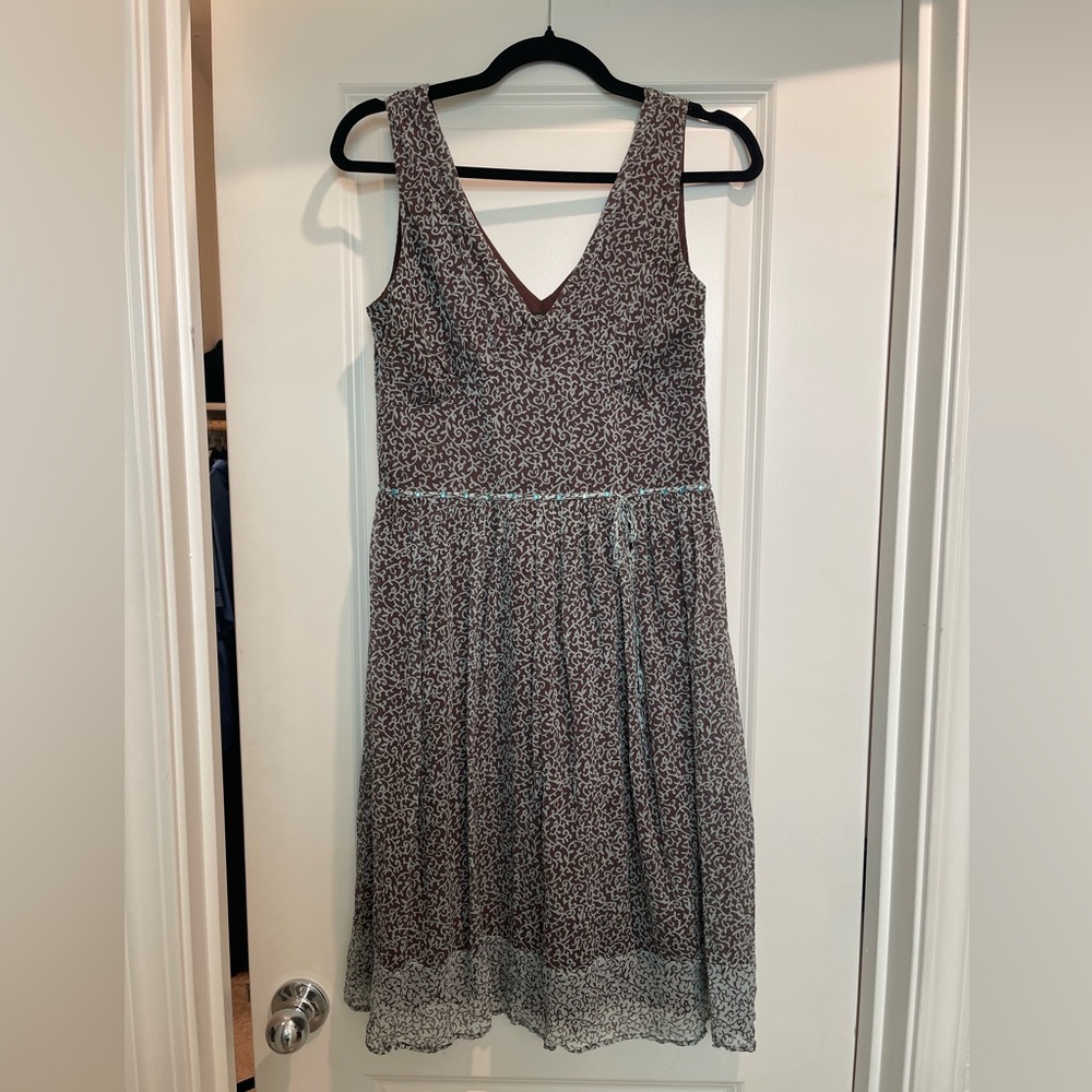 Jonathan Martin Studio Chocolate and teal Dress